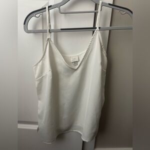 White silk tank top